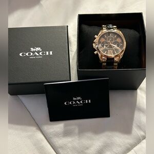 Michael Kors Black and Gold Chronograph Watch
